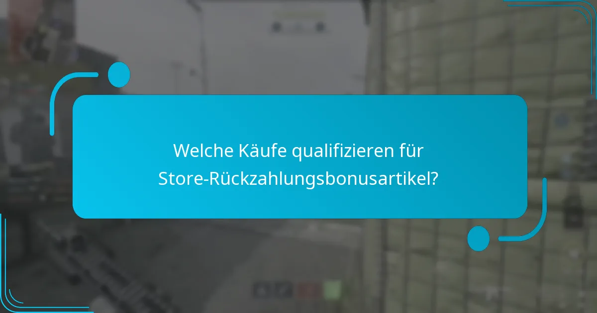 Was sind die Bedingungen für Store-Rückzahlungsbonusartikel?